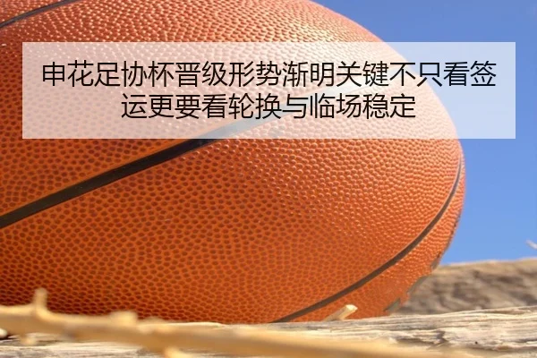 申花足协杯晋级形势渐明关键不只看签运更要看轮换与临场稳定